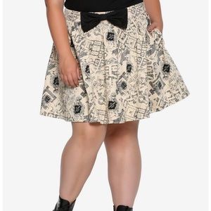 Hot Topic Harry Potter Marauder’s Map Skater Skirt